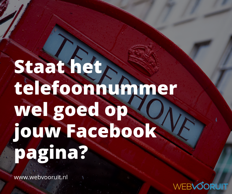 Telefoonnummer bijwerken in Facebook Na een update heeft jouw
